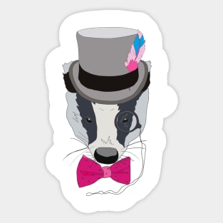 The artful badger Sticker